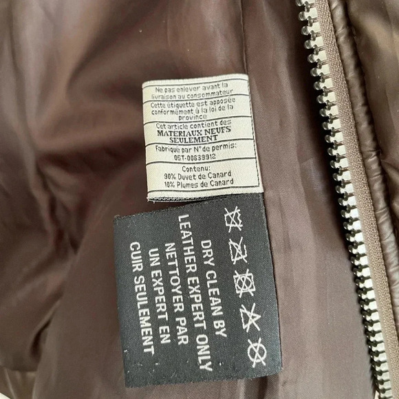 Raccoon Fur-Trimmed Brown Puffer Jacket - Picture 8 of 13